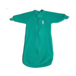 Vintage Carters Green Fleece Teddy Sleep Sack